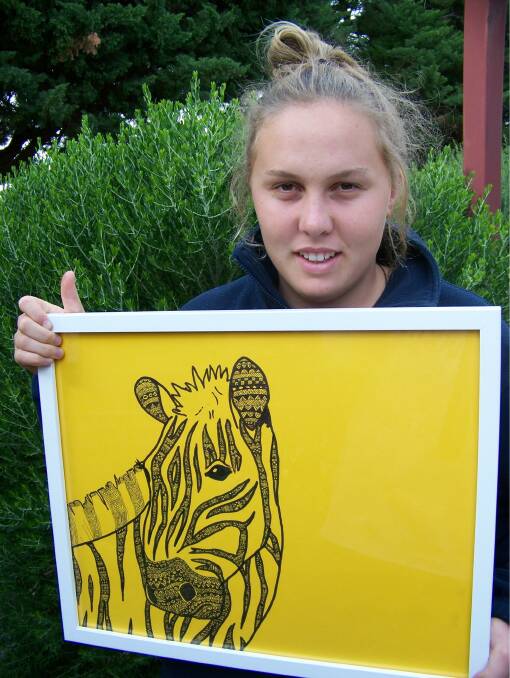 TALENT SHOWCASE: Goroke P-12 College student and 2013 Young Archibald finalist Eve Barnes will be the guest artist at Sunday’s Youth Art @ Charlegrark exhibition and market day.