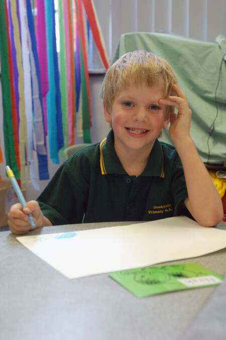 2008: Noah Campbell is all smiles on his first day of prep at Dimboola Pimpinio Primary School.