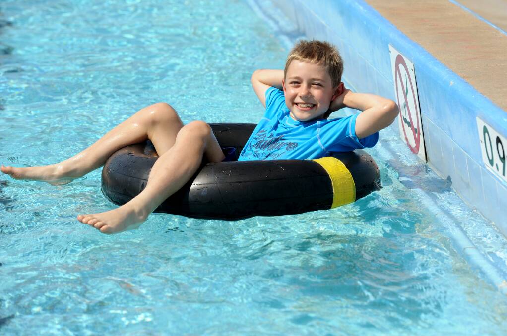 JANUARY: Lachie Heard of Wonwondah beats the heat at Horsham Aquatic Centre.