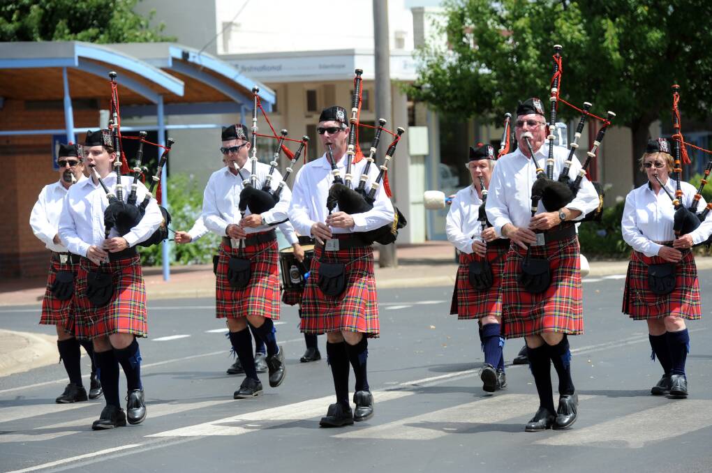 FEBRUARY: Pipe band at Edenhope's Henley on Lake Wallace parade.
