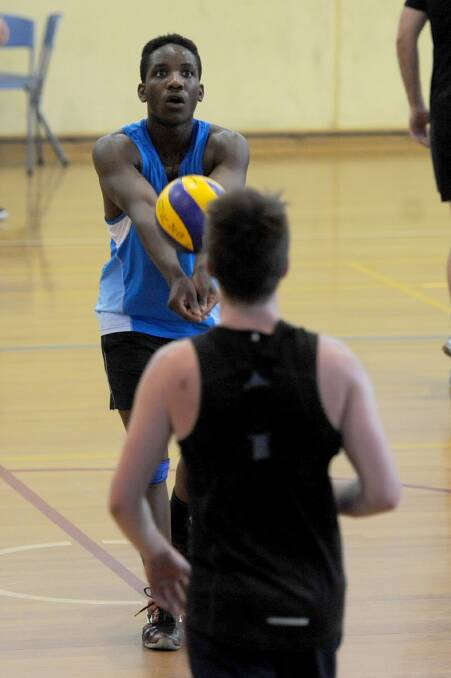 FOCUS: Horsham’s Ricky Juma plays his best at the Western Phantoms volleyball try-outs on Saturday.