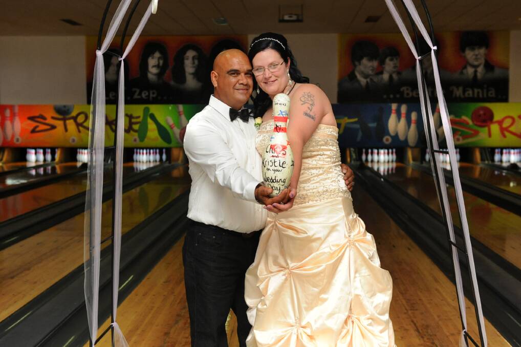 NOVEMBER 30: Horsham couple Chris and Kristie Dempsey were bowled over by love when they married at Horsham Lanes and Games on November 30. The pair exchanged vows at the front of the bowling lanes, where the two play competitively with Mrs Dempsey’s sister and brother-in-law each week. It was the first time Horsham Lanes and Games had hosted a wedding.
Picture: SAMANTHA CAMARRI