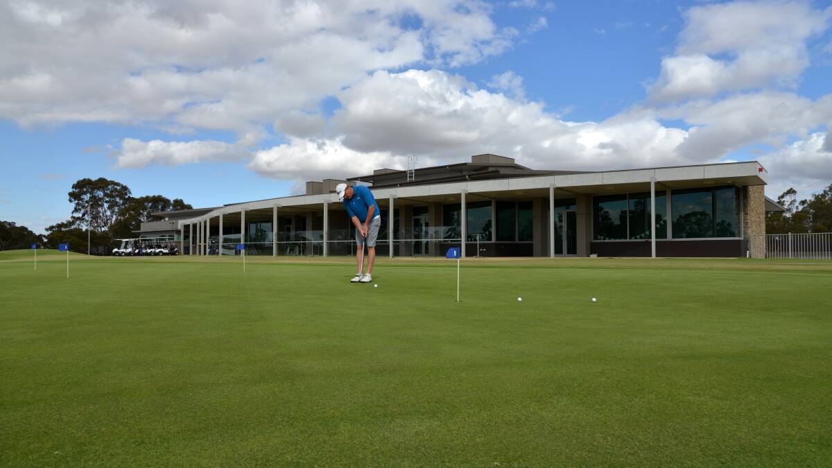 Horsham Golf Club captain David Dickinson plays a shot. The club will attend the Wimmera Machinery Field Days for the first time this year.