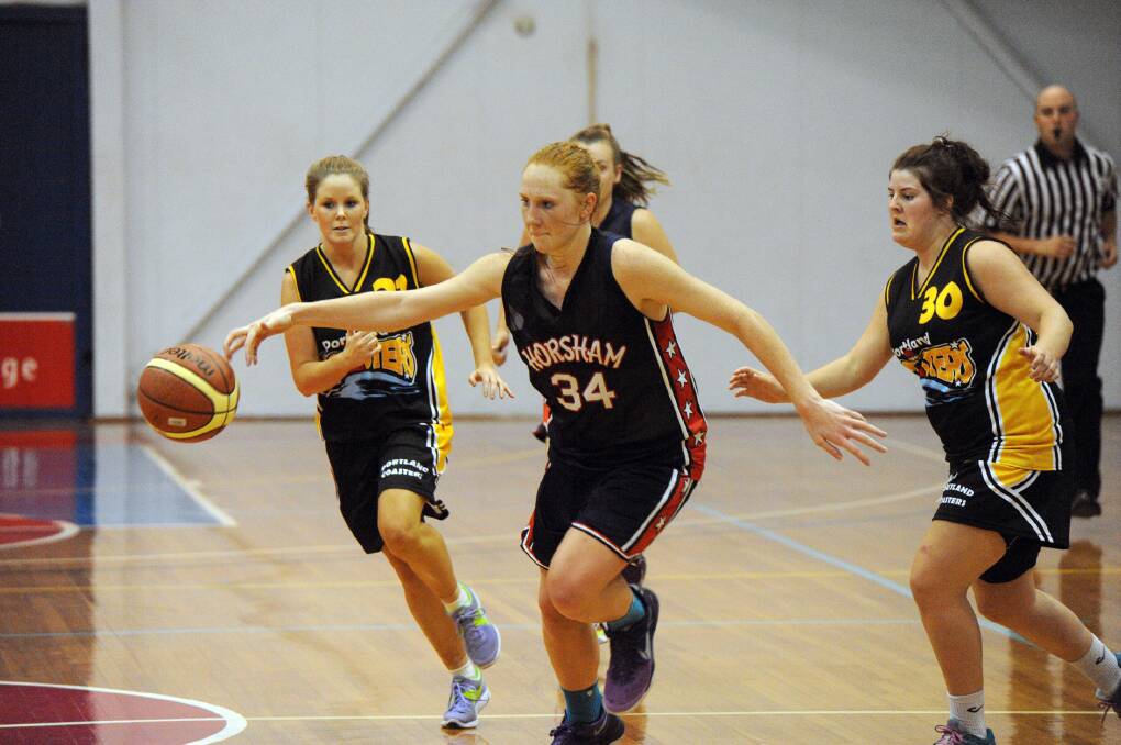 ACTION: Hornet Chloe Bibby against Portland. Bibby ended the game with a team-high 27 points. Pictures: PAUL CARRACHER