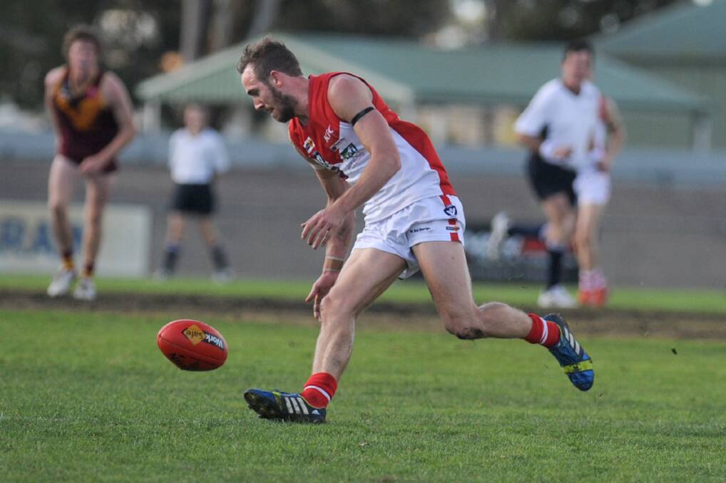 OUSTANDING: Ararat's Beau Cosson kicked seven goals to be in the best for his team. Picture: SAMANTHA CAMARRI