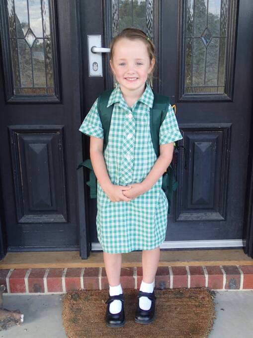 Zarli Knight, 5, on her first day of school.