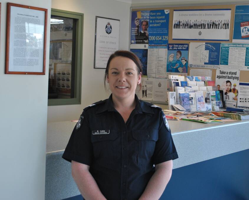 BACK TO THE COUNTRY: Senior Constable Anna Lake is new to Hopetoun Police Station. She has moved back to the country after eight years in Melbourne. Picture: HOPETOUN COURIER