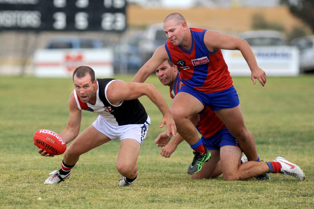 Edenhope-Apsley's Brent Christie in action. Picture: SAMANTHA CAMARRI