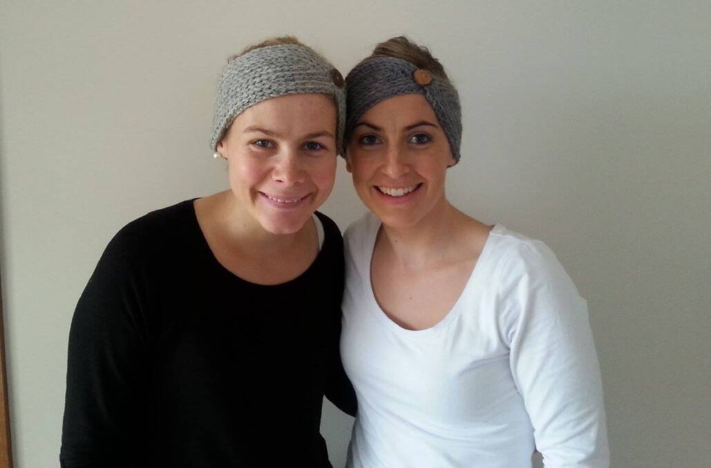 SHOW OF SUPPORT: Bree Pickering, right, will shave her head to support friend Belinda Scott, who has cancer.
