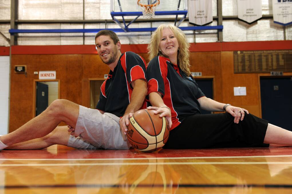 READY TO GO: Horsham Hornets playing coach Sharon Fedke, pictured with men's coach Tim Pickert, is confident her team will play well on Saturday night. Picture: PAUL CARRACHER