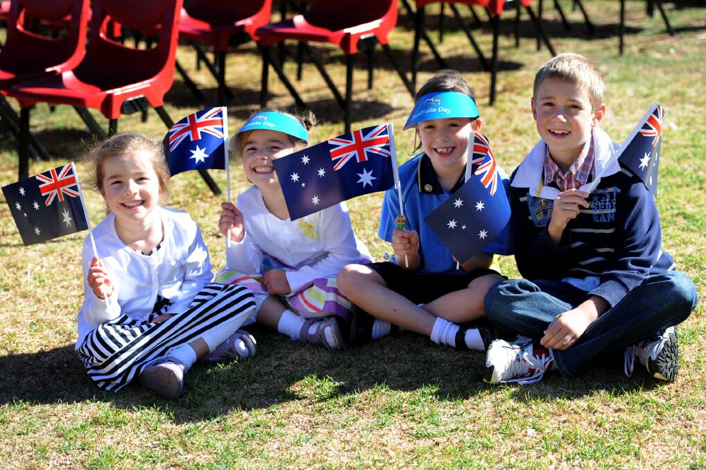 JANUARY: Lexie, Prue, Ellie and Lachlan Heard of Wonwondah at Horsham's Australia Day celebrations.