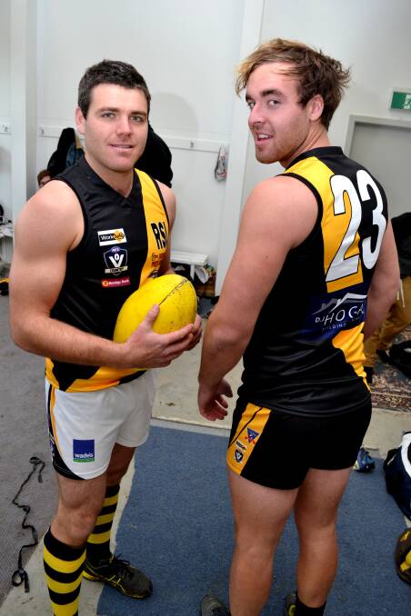 CHANGING CLUBS: Justin Garth, left, is a Horsham RSL Diggers life member and former captain. He will play for Minyip-Murtoa this season.