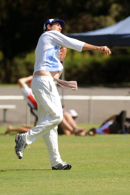 Rup-Minyip's Andrew Newell during the Rup-Minyip v Homers A Grade grand final.