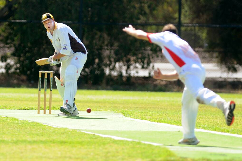 Jung Tiger Ash Wright during the Jung Tigers v Homers C Grade grand final.