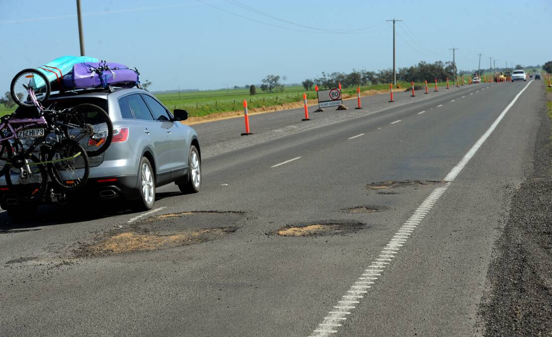 Roadworks on the Western Highway last year. Picture: PAUL CARRACHER