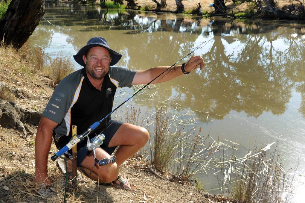 Horsham's Graeme Reddie at this year's Horsham Fishing Competition. Picture: PAUL CARRACHER
