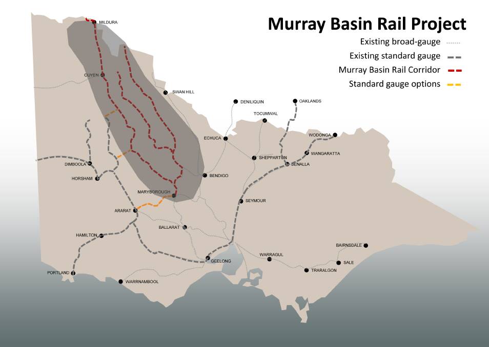 PLANS FOR THE FUTURE: A plan to standardise rail in the Murray Basin was revealed at The Nationals State Conference on Saturday. The line from Hopetoun to Murtoa is slated for upgrading. Image: CONTRIBUTED
