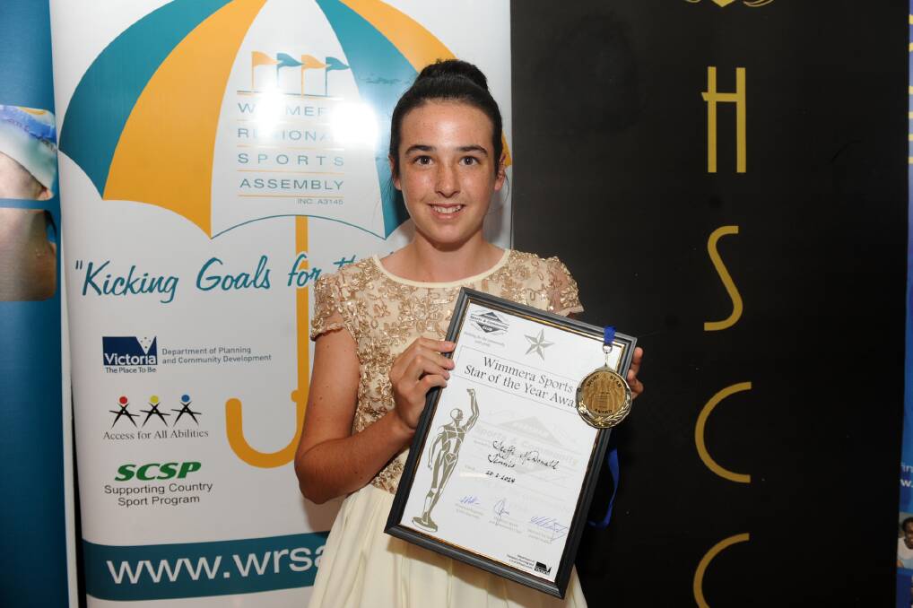SPORTS STAR FINALIST - TENNIS: Steffi McDonald, pictured, and Sacha McDonald were joint nominees in December, after playing a key role in Wimmera winning the Foundation Cup for the first time.
