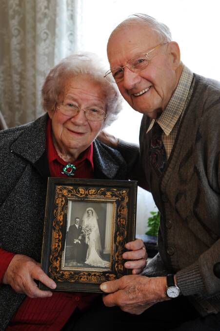 MILESTONE: Eric Eltze, 93, and wife Norma, 91, will celebrate their 70th wedding anniversary on Saturday. Picture: PAUL CARRACHER