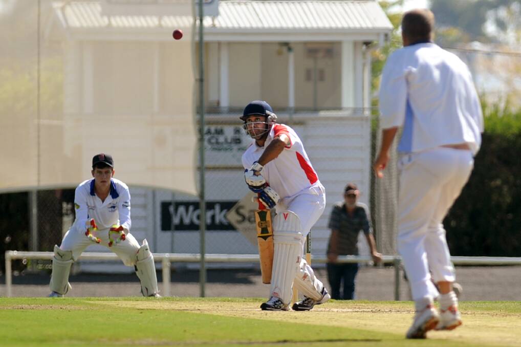 Sandy Hodge bats for Homers during the Rup-Minyip v Homers A Grade grand final.
