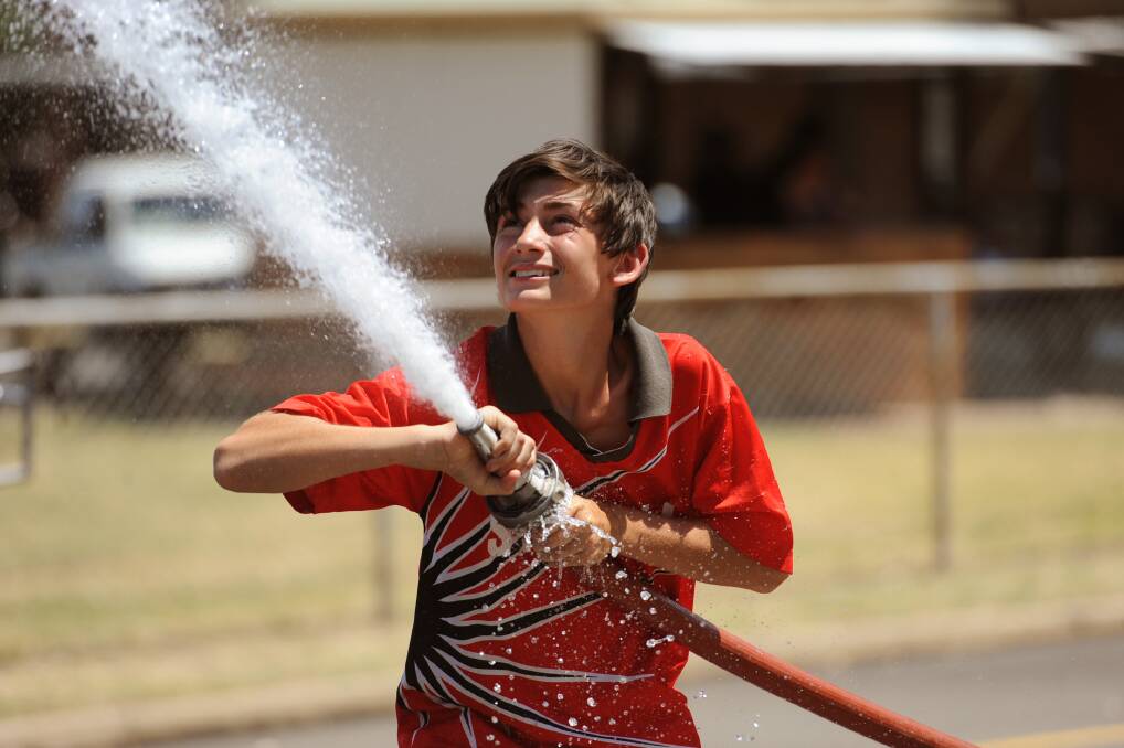 Stawell’s Alex Dalton competes in the juniors section of the CFA District 17 Marshal Day on Sunday at Stawell. Picture: SAMANTHA CAMARRI