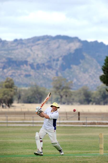 GOOD START: Ben Peucker, pictured in 2016, played a big part in Laharum's recovery after the side lost early wickets against Blackheath-Dimboola. 
