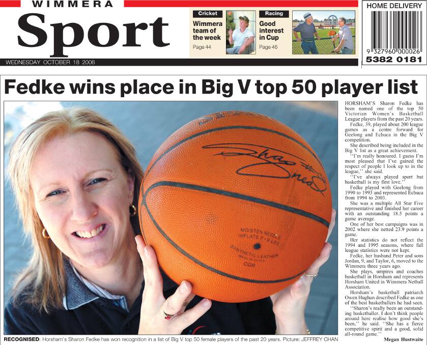 Click here to read about about her reaction to being named as one of the Big V's top 50 players in 2006.