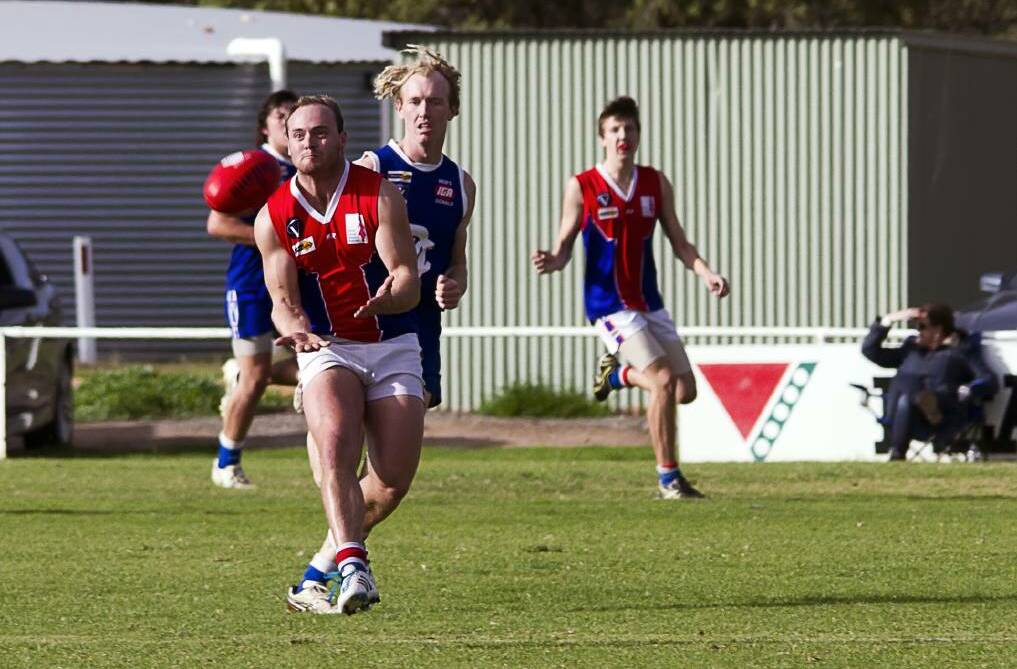Nic Coghlan was in dominant form for St Arnaud on his way to nine goals but played a lone hand.