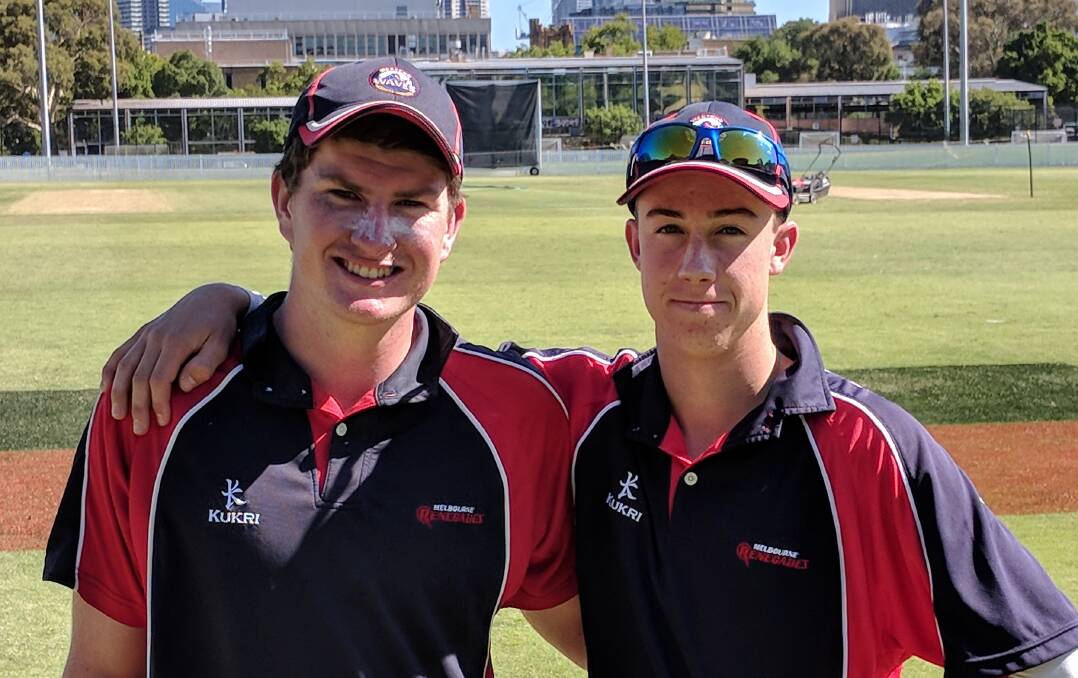 WMCA's Charlie Dean and WWCA's Liam Preston are part of the under-16 Western Waves squad performing well at the state championships. Picture: CONTRIBUTED