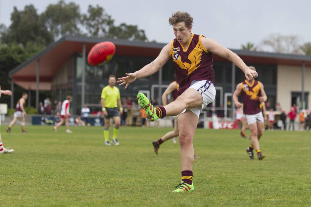 OPTION: Jack Wilson is one of three Warrack Eagles' players to have already kicked more than 20 goals this season. Picture: PETER PICKERING