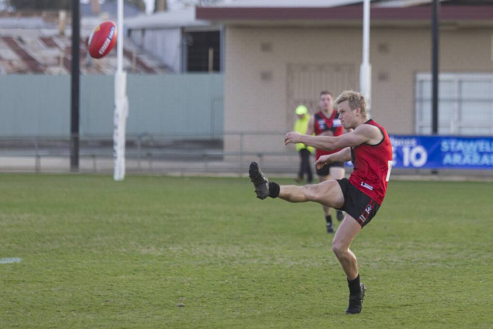 LEADER: Stawell coach Tom Eckell will a have a big role to play in the Stawell midfield as his side takes on the Saints on Saturday. Picture: PETER PICKERING