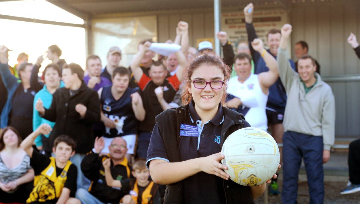 STRONG SUPPORT: Bianca Lauricella at Whippets training before she heads to Sydney with the Victorian all abilities side. Picture: PAUL CARRACHER
