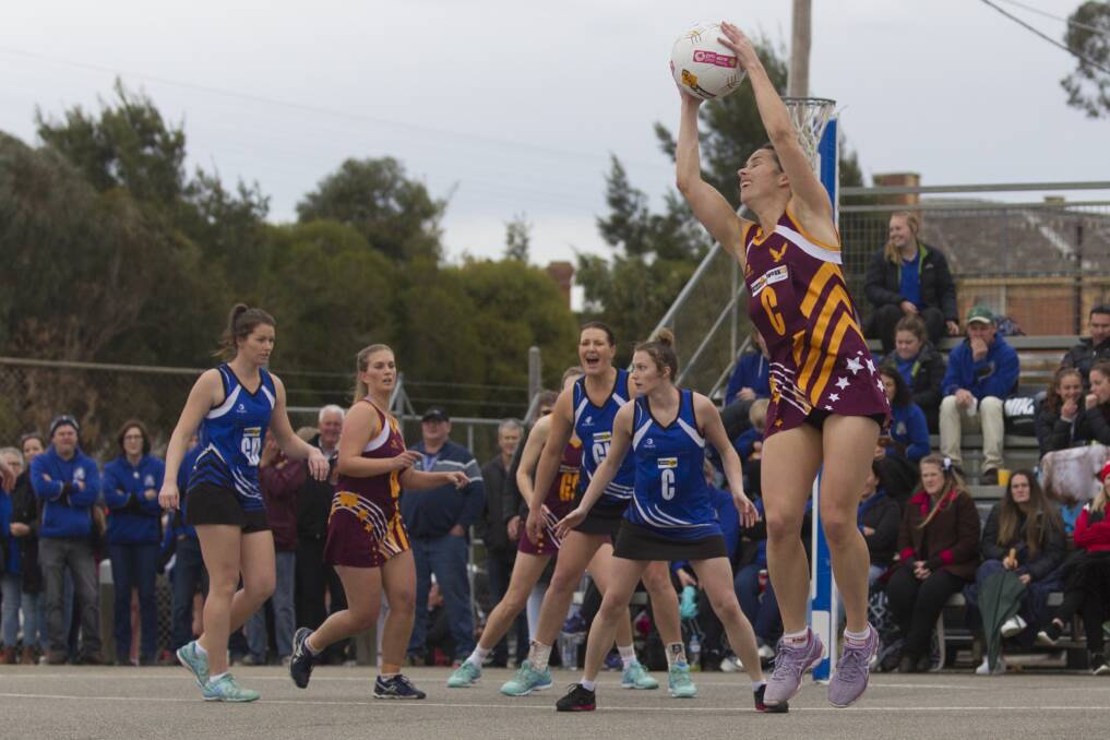 Emma Koschitzke will play a big role for the Warrack Eagles through the middle of the court on Sunday. Picture: PETER PICKERING