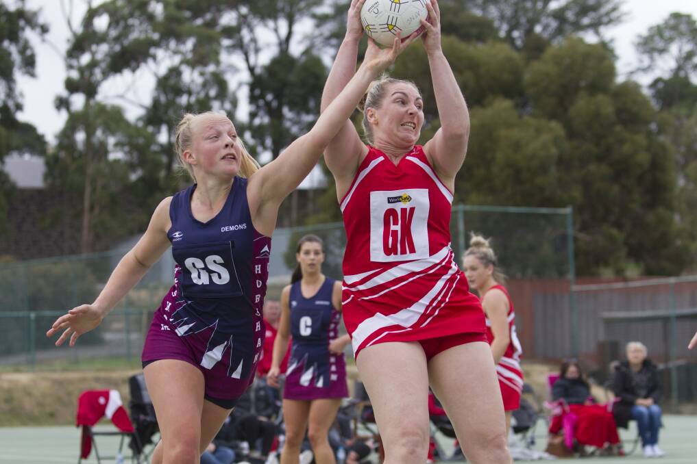IMPORTANT: Horsham's Emma Buwalda and Ararat's Rebecca Skrabl will both be important players for their respective sides in round five. Picture: PETER PICKERING