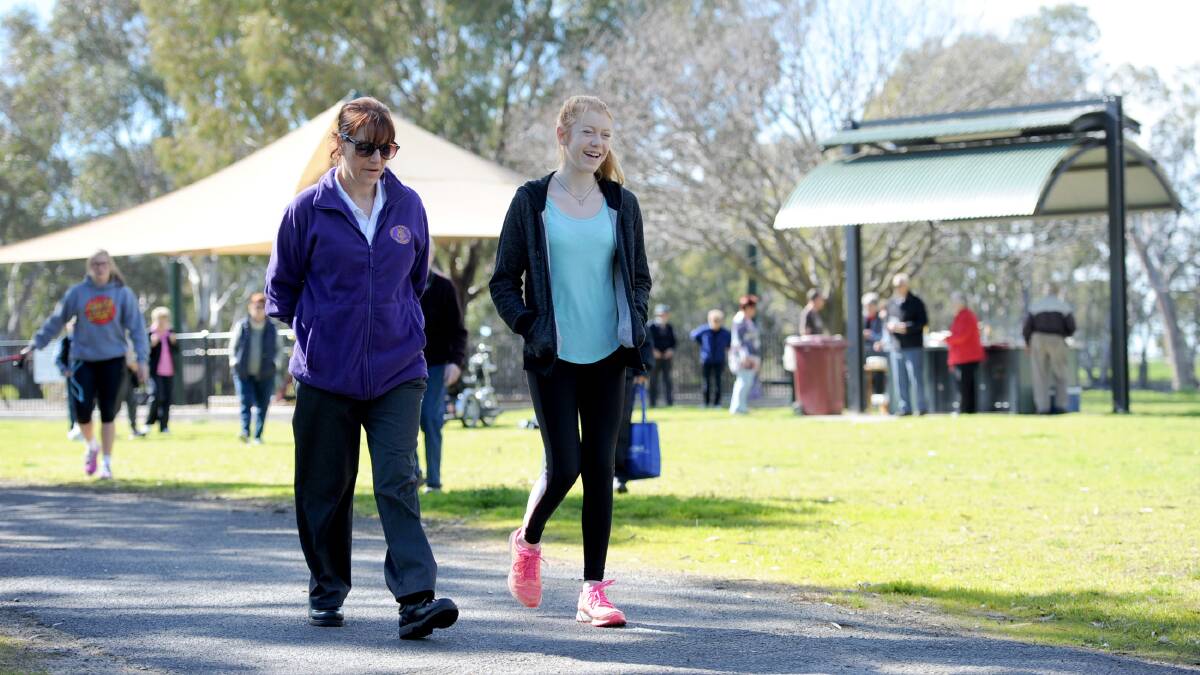 PREPARATION: Plans are well underway for this year's Walk in the Park for Parkinsons. Robyn and Eliza Perris are pictured at last year's walk. Picture: SAMANTHA CAMARRI 