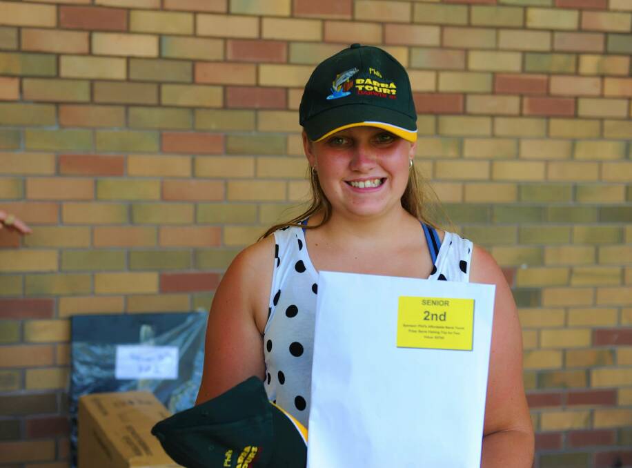WELL DONE: Laura Beer came in second in the senior category of the Horsham Fishing Competition. Photo: SEAN WALES