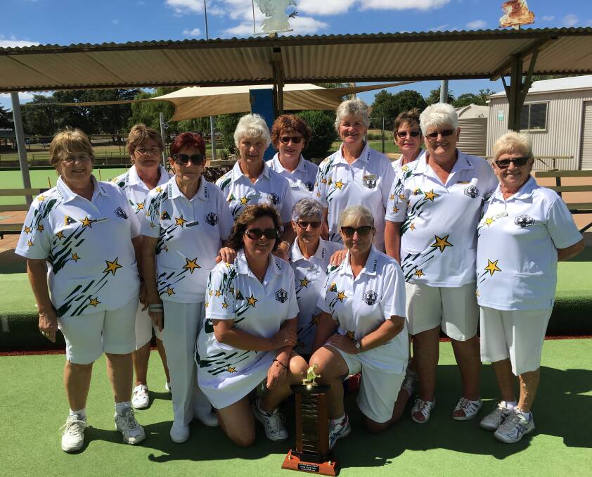 VICTORY: Three wins in three games saw the Wimmera ladies named the winners of the Wimmera Bowls Region ladies round-robin trophy.