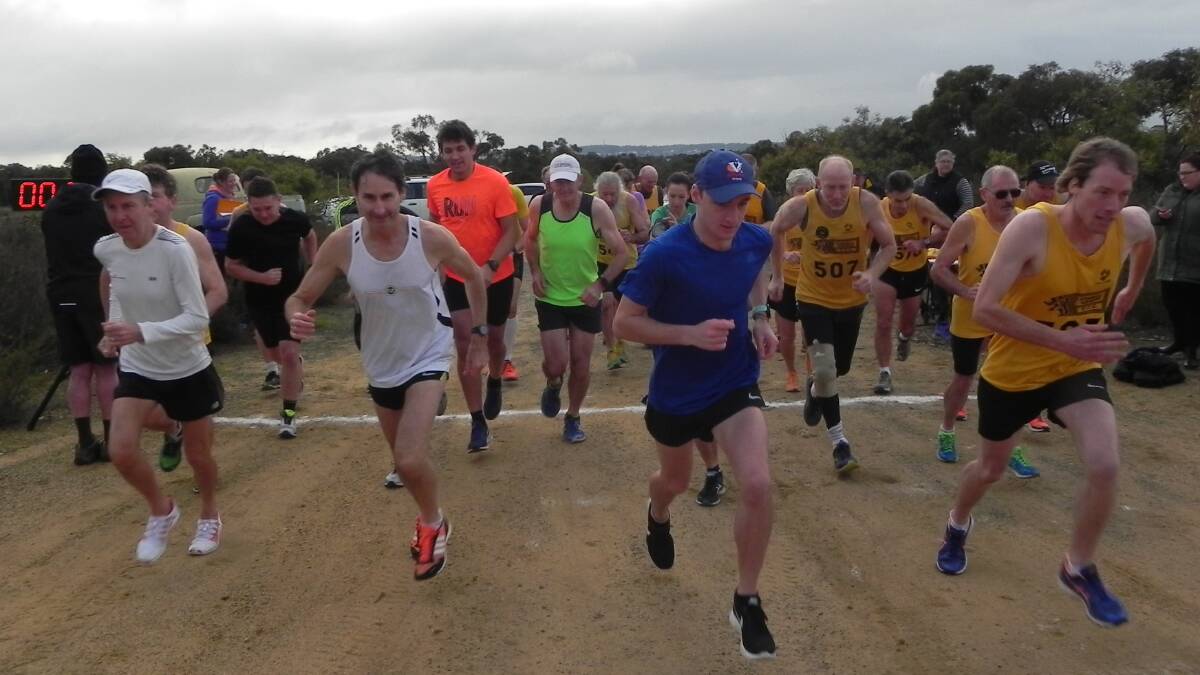 COMPETITIVE: A total of 30 runners tackled the 8km Lindsay Kent Memorial Handicap at Stawell, but they were unable to stop veteran Anthony Mellors.