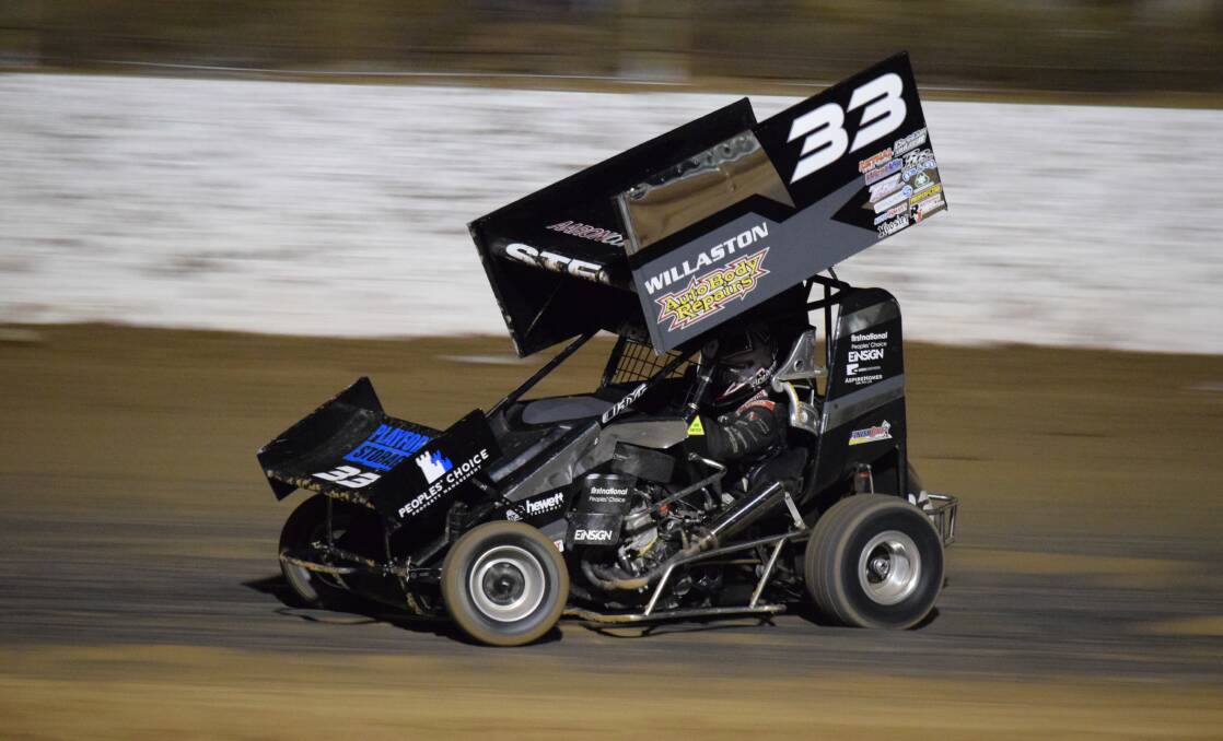 WINGING IT: The formula 500s gave crowds a thrill-filled, action-packed night in the Blue Ribbon Raceway season opening.