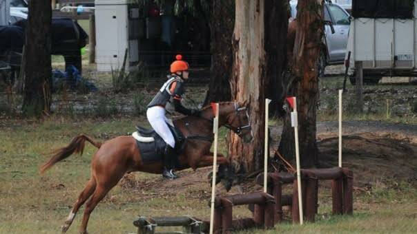 Morgan Lord, Horsham Pony Club, in action in the state championships.