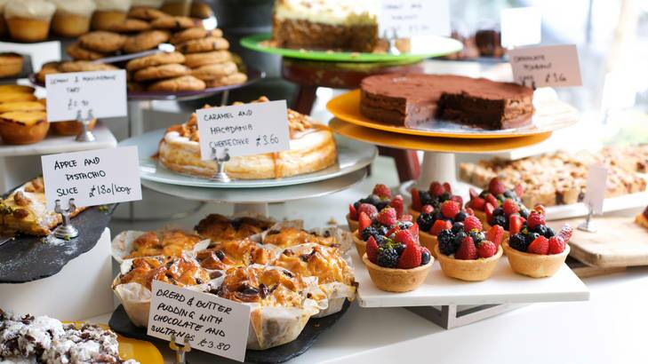 Sweet sensations ... Ottolenghi showcases its daily offerings in an abundant tableau.