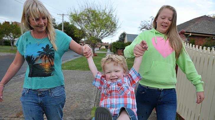Two-year-old cystic fibrosis sufferer Nash Vienna, with his mother Lisa and sister Cora, has adapted well to a new treatment of the disease.