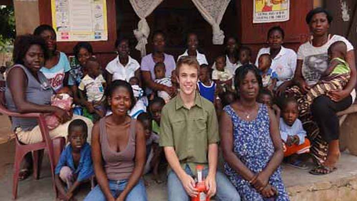 Boyd Whalan on his trip to Ghana last year.