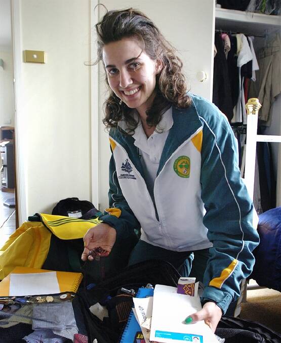WINNER: Alethea Sedgman in her Commonwealth Games uniform before heading to Delhi in India. Picture: AMY PYSDEN