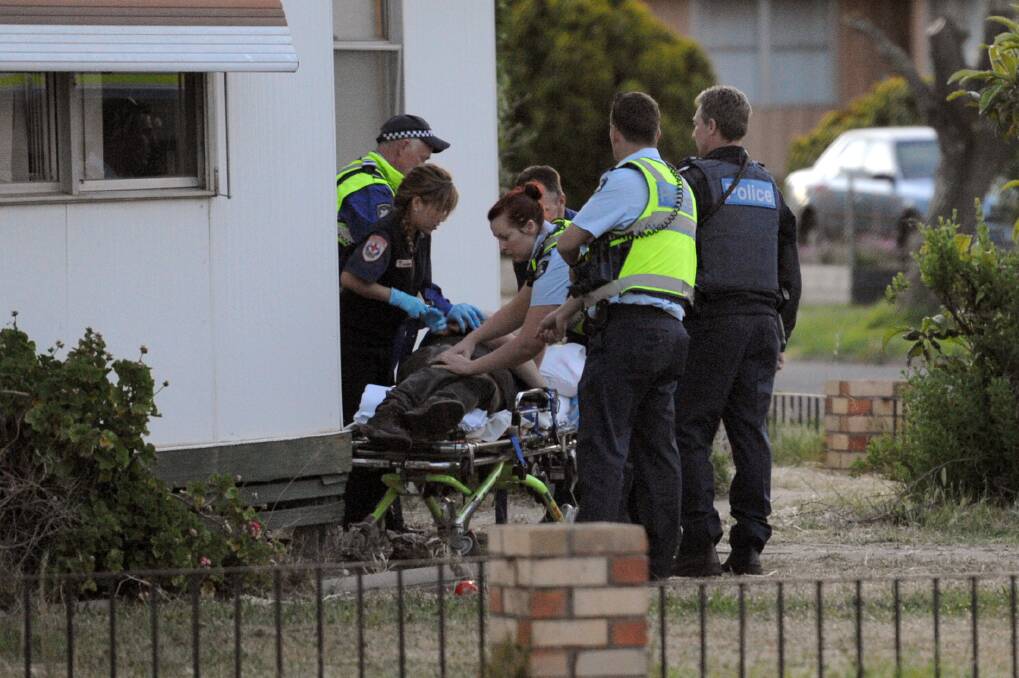 A man, 44, is taken to Wimmera Base Hospital after dousing himself in petrol. Picture: PAUL CARRACHER