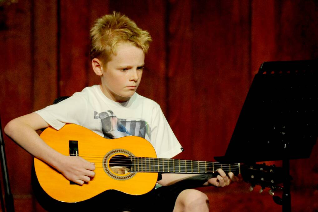 Musician Angus McFarlane performs ‘The Lion Sleeps Tonight’ at a second Wimmera Musical Variety Concert in Wesley Performing Arts Centre on Sunday. Picture: SAMANTHA CAMARRI