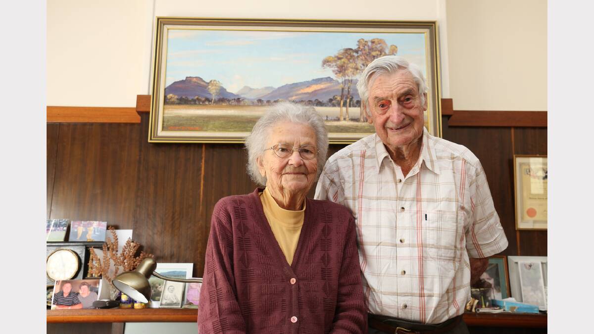 LIFETIME BOND: Former Laharum couple Len and Topsy Dumesny will celebrate 72 years of marriage this year. The couple, aged 96 and 93 respectively, married in Horsham in 1942. Picture: THEA PETRASS