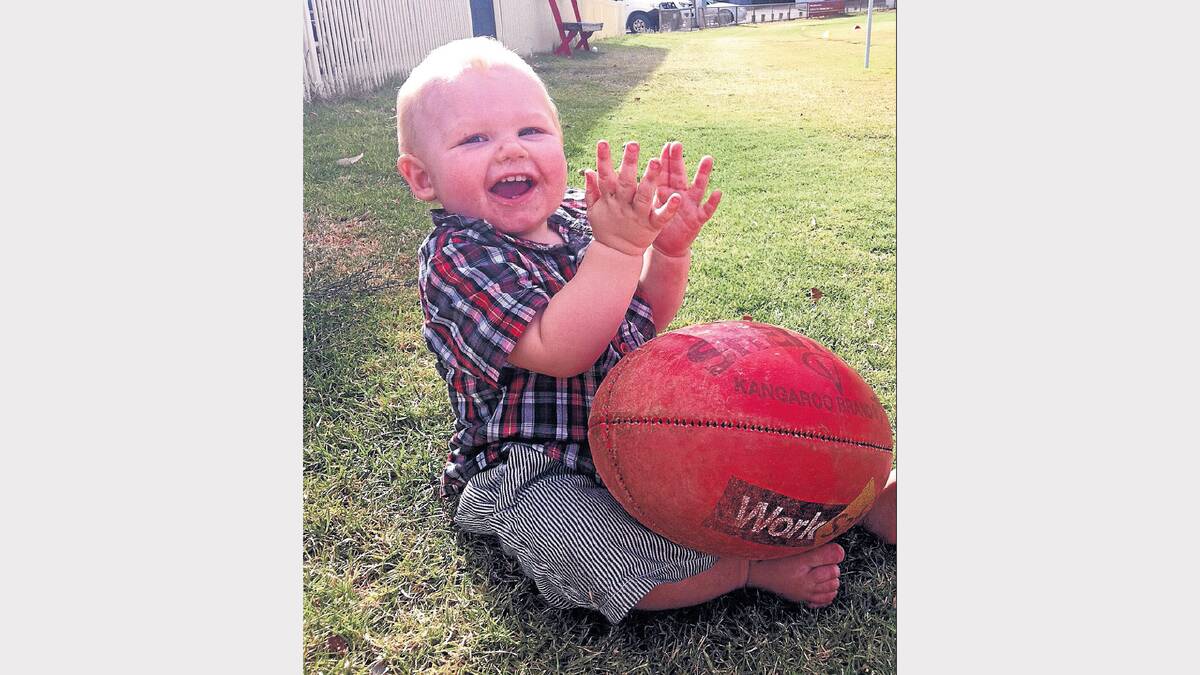 ALL SMILES: Despite his ordeal, Zeke Harrison is a happy child. This picture from 2012 went with a Wimmera Mail-Times feature story about the youngster, who was one at the time