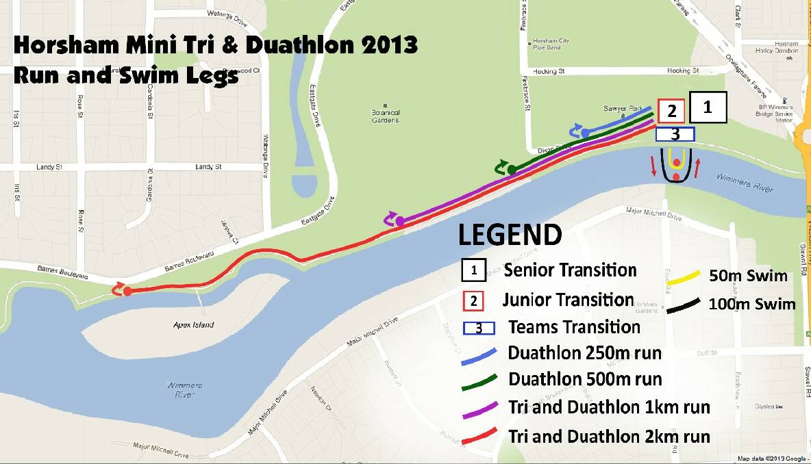 Horsham Mini Tri and Duathlon 2013: run and swim legs