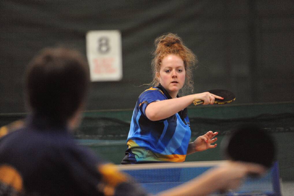 Sarah Lazzaro, Warrnambool, regional challenge at Maydale Pavillion. She is a VIS elite athlete with a disability. 